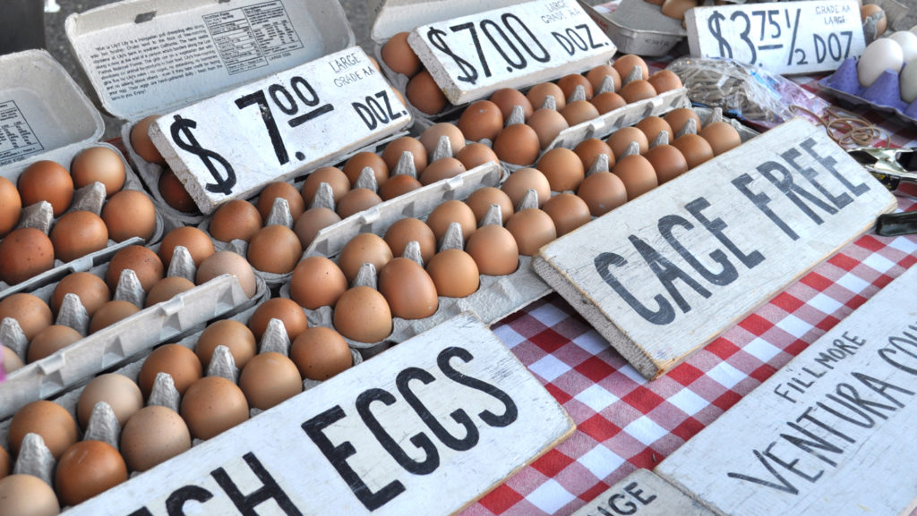 Eggs at Solvang Farmer's Market in December