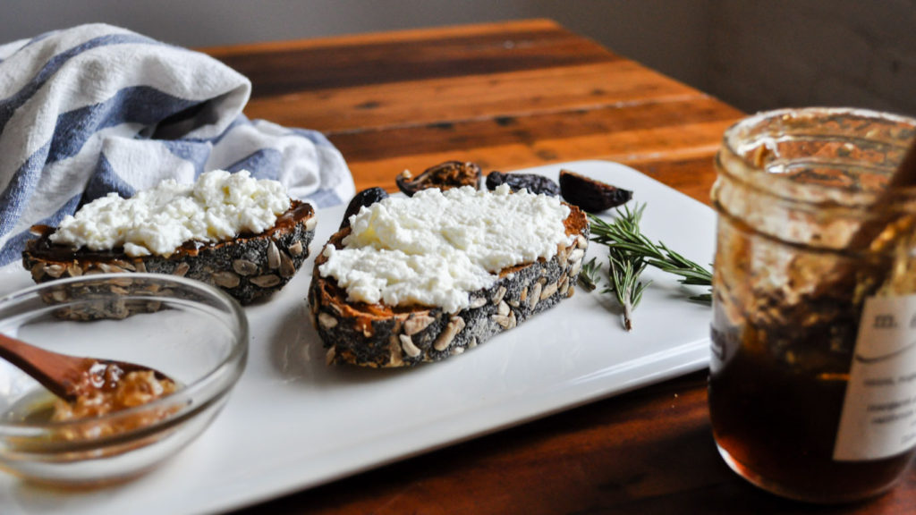 Sweet and Savory Ricotta Toast