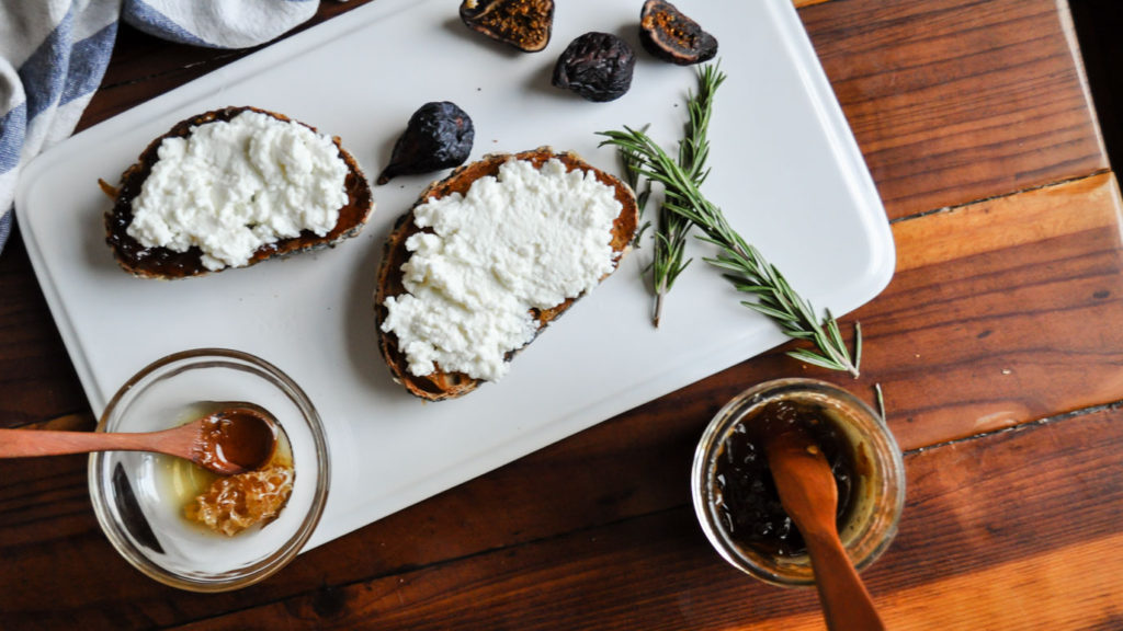 Sweet and Savory Ricotta Toast