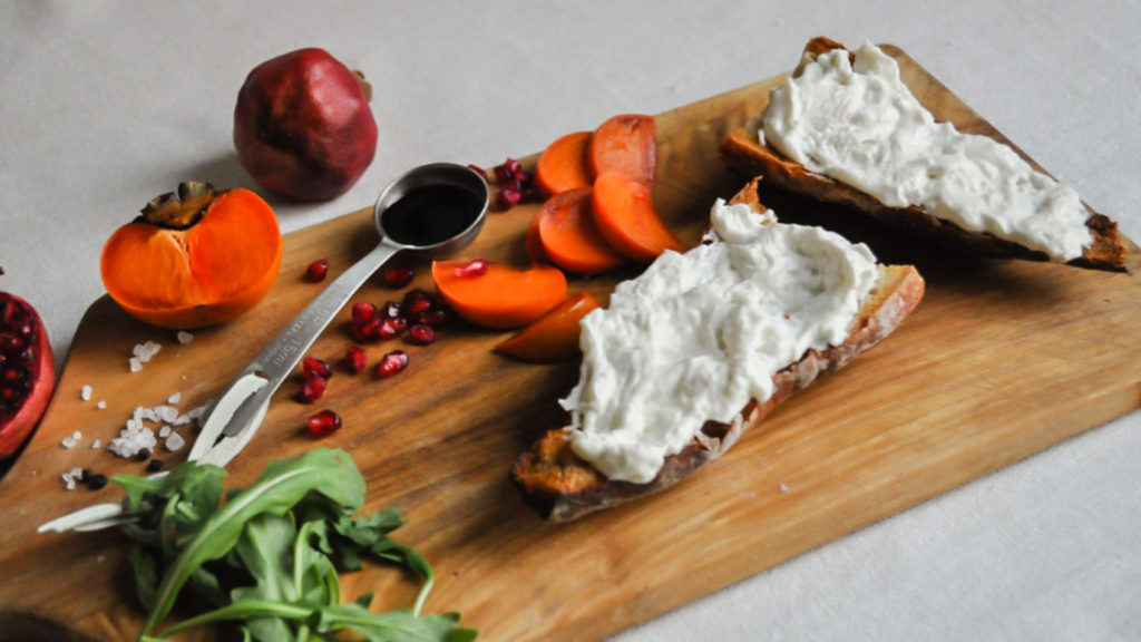 Persimmon and Ricotta Toast