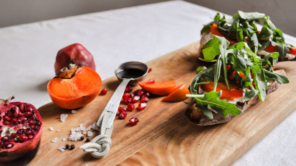 Persimmon and Ricotta Toast